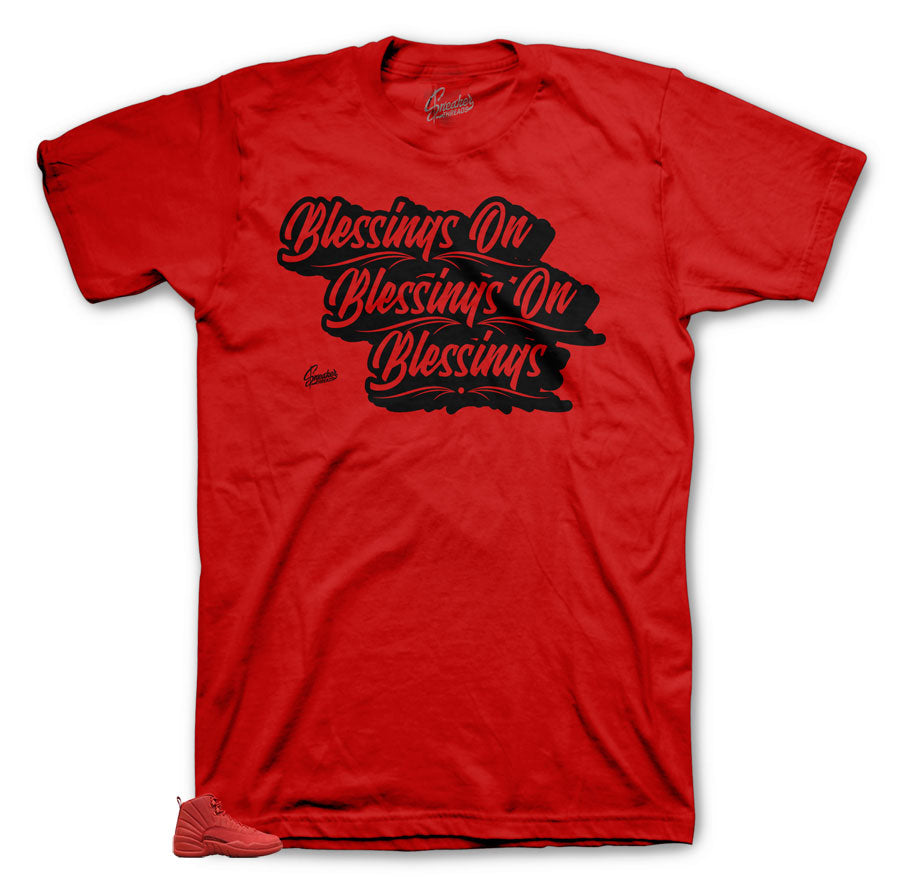 Retro 12 Gym Red Blessings Shirt
