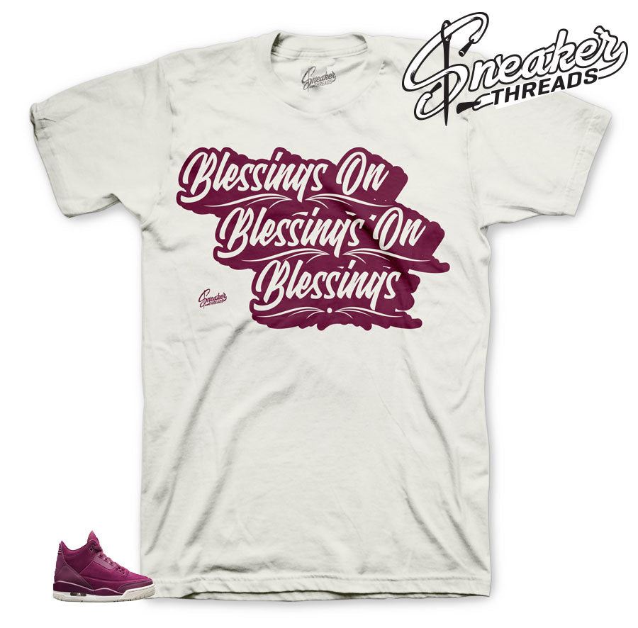 Retro 3 Bordeaux Blessings Shirt