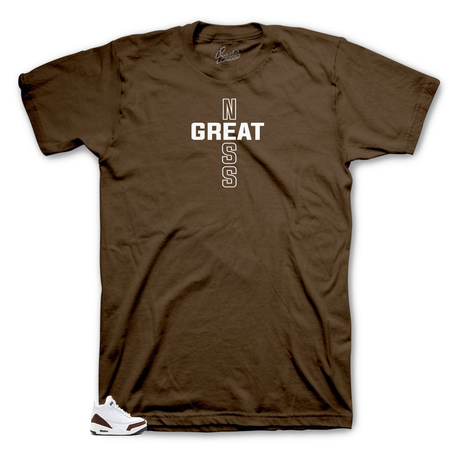 Retro 3 Mocha Greatness Cross Shirt