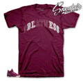Retro 3 Bordeaux Stitched Bless Shirt