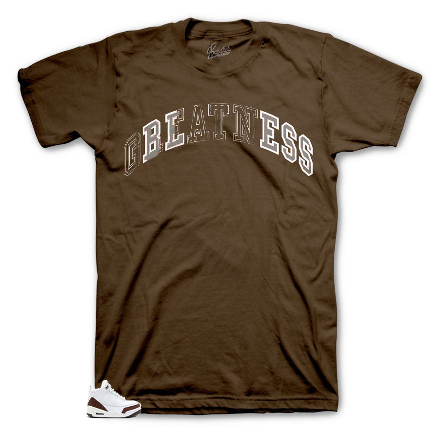 Retro 3 Mocha Stitched Shirt