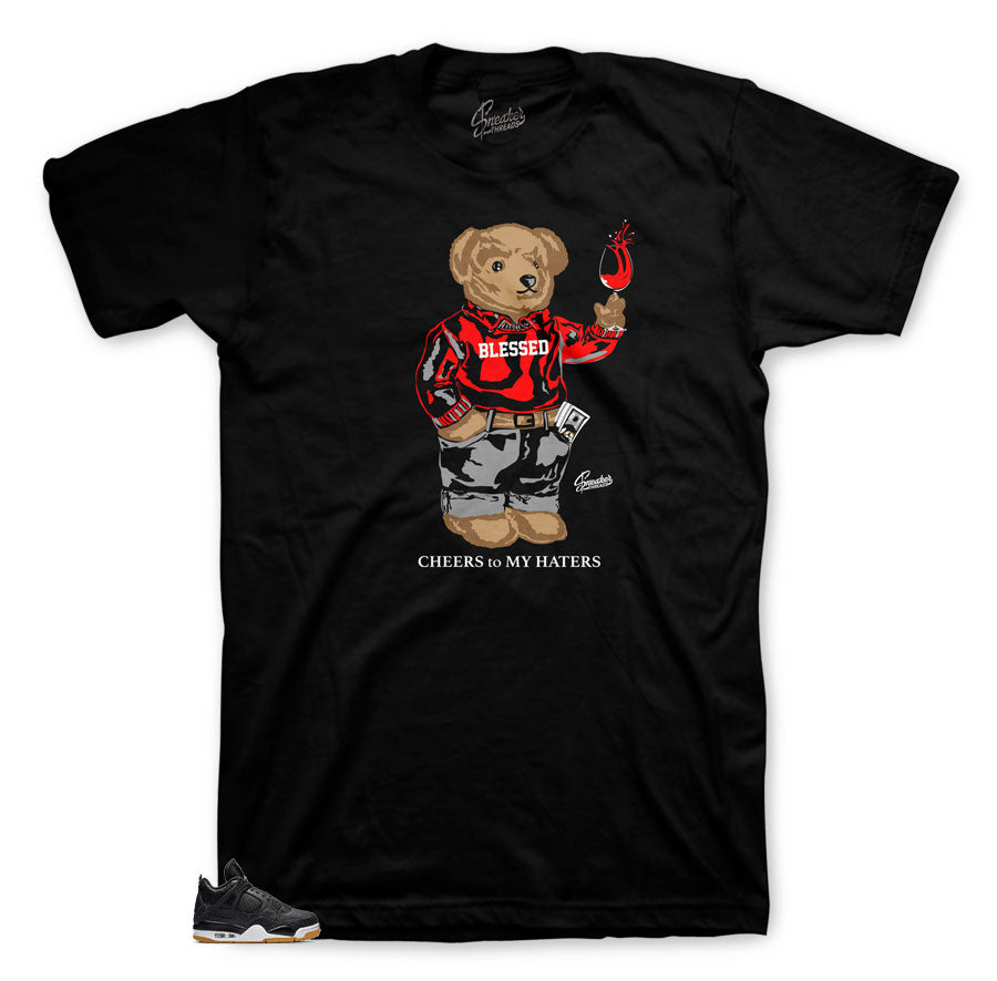 Retro 4 Black Gum Cheers Bear Shirt