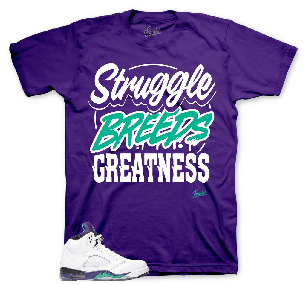 Retro 5 Grape Struggle Breeds Shirt