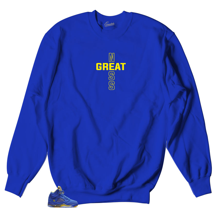 Retro 5 Laney Greatness Cross Sweater