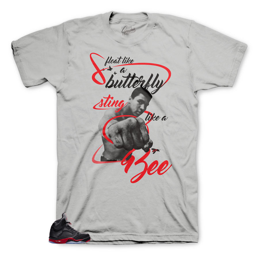 Retro 5 Satin Red StingBee Shirt
