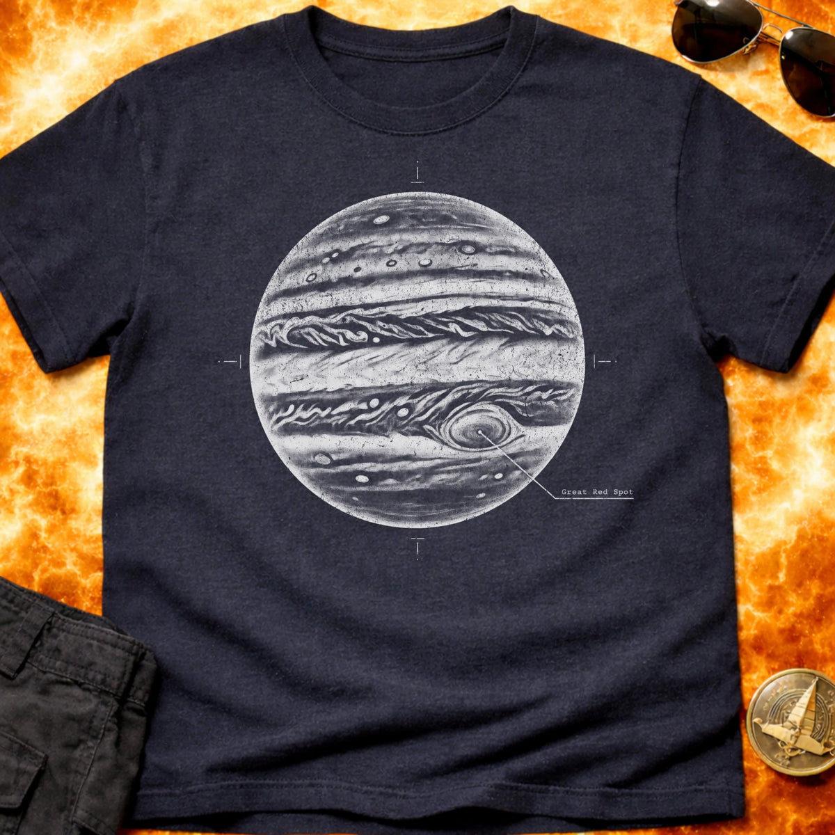 Jupiter Great Red Spot Schematic T-Shirt product image 2