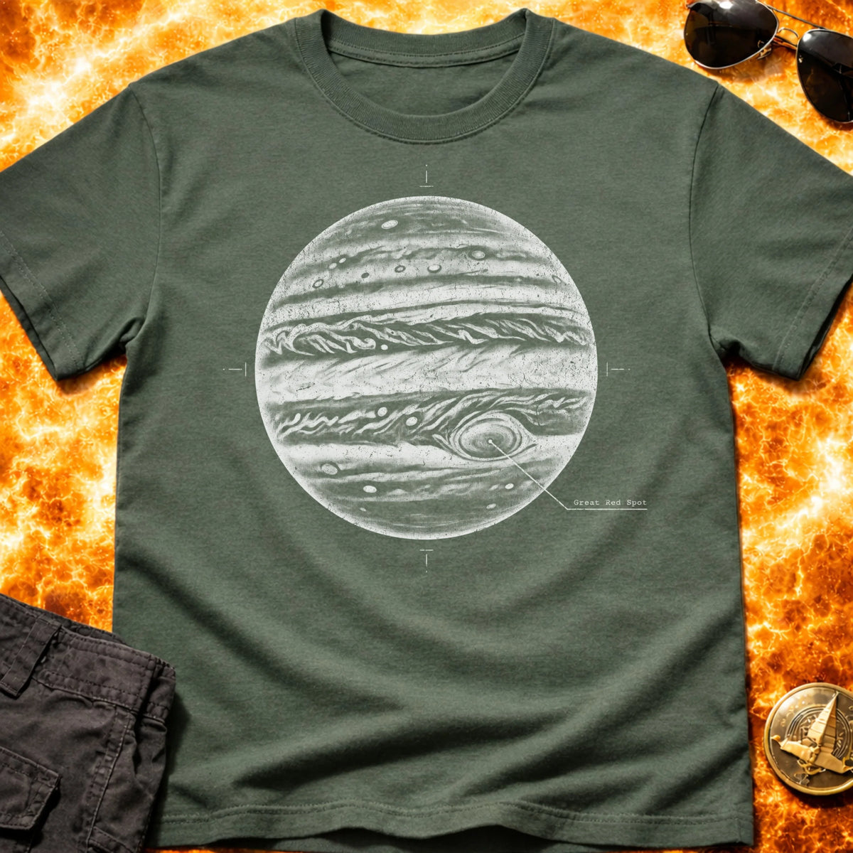 Jupiter Great Red Spot Schematic T-Shirt product image 6