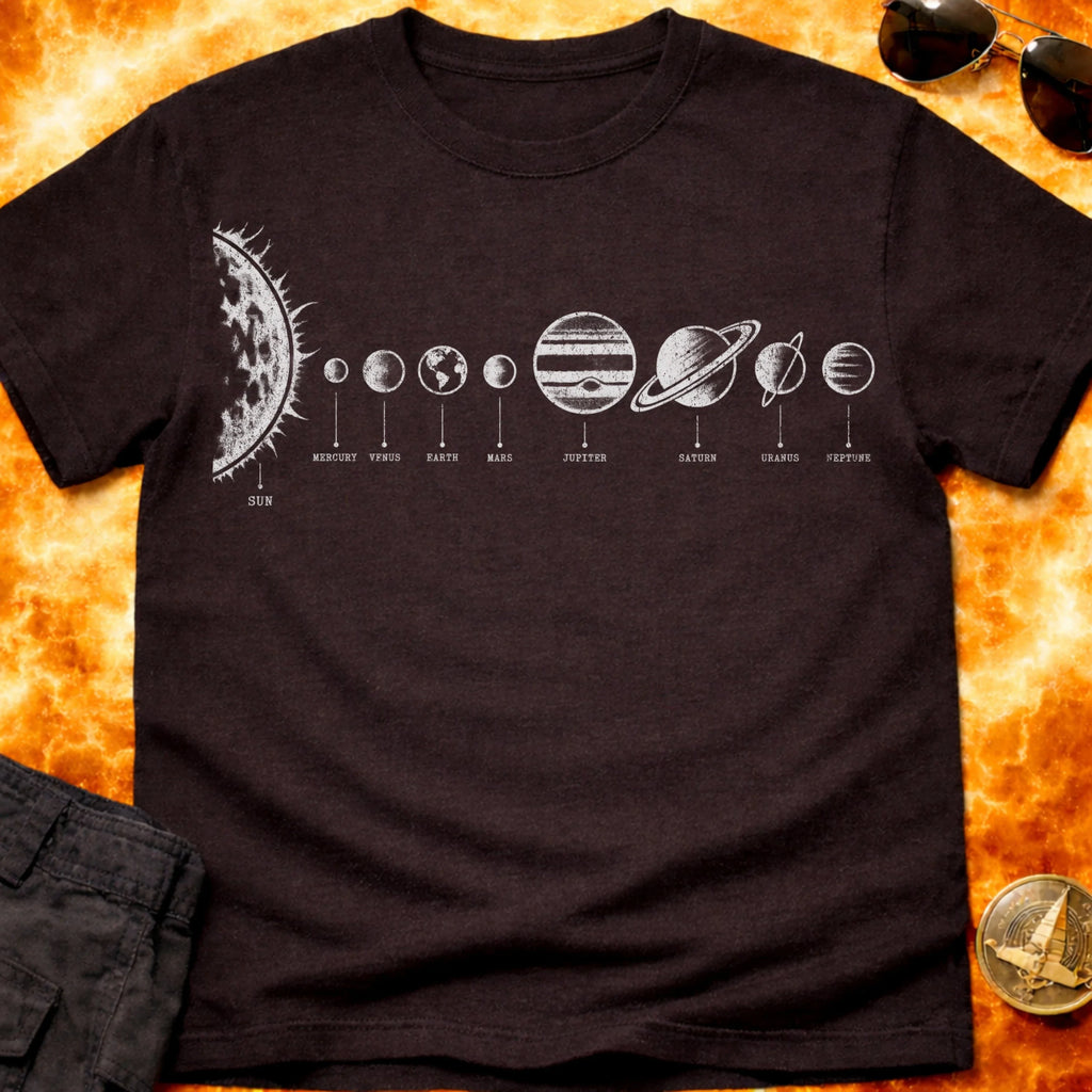 Labelled Solar System T-Shirt product image 3