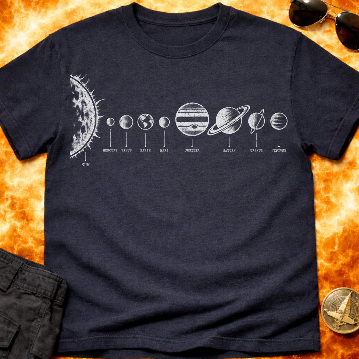 Labelled Solar System T-Shirt product image 4