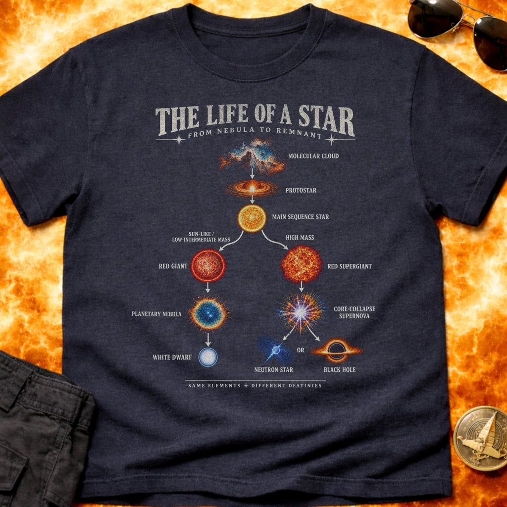 Life of a Star Infographic T-Shirt product image 4