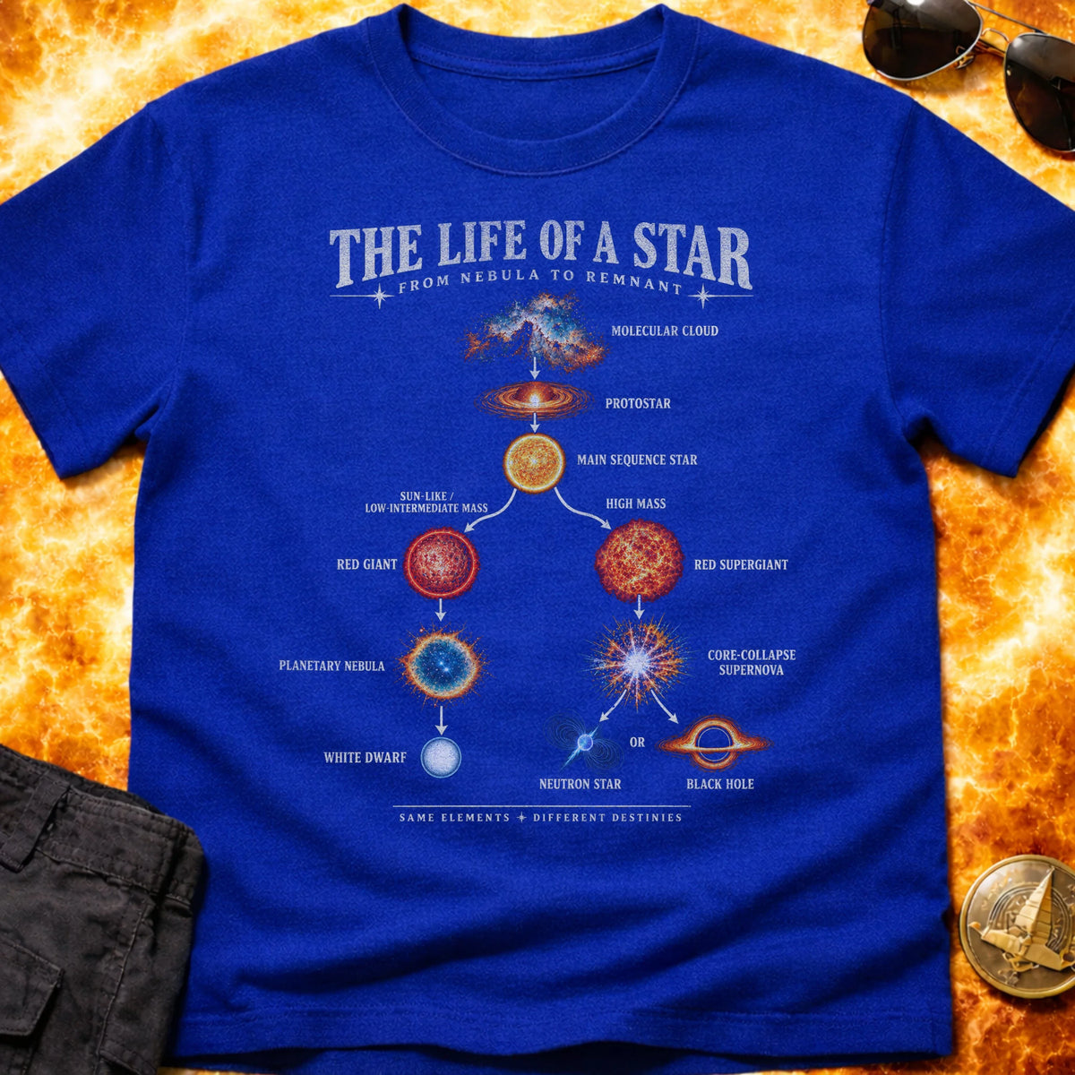 Life of a Star Infographic T-Shirt product image 5