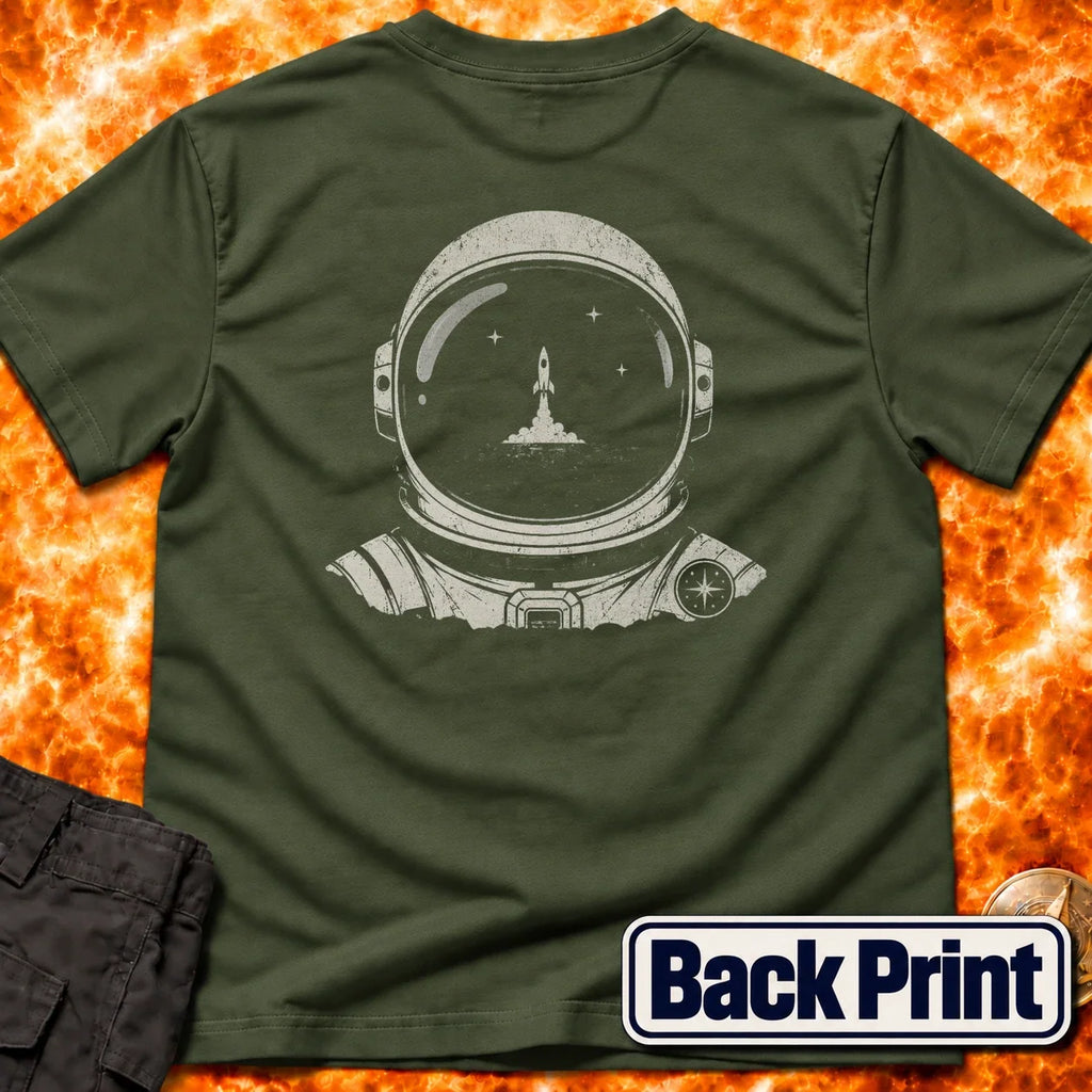 Lift Off Helmet Back Print T-Shirt product image 5