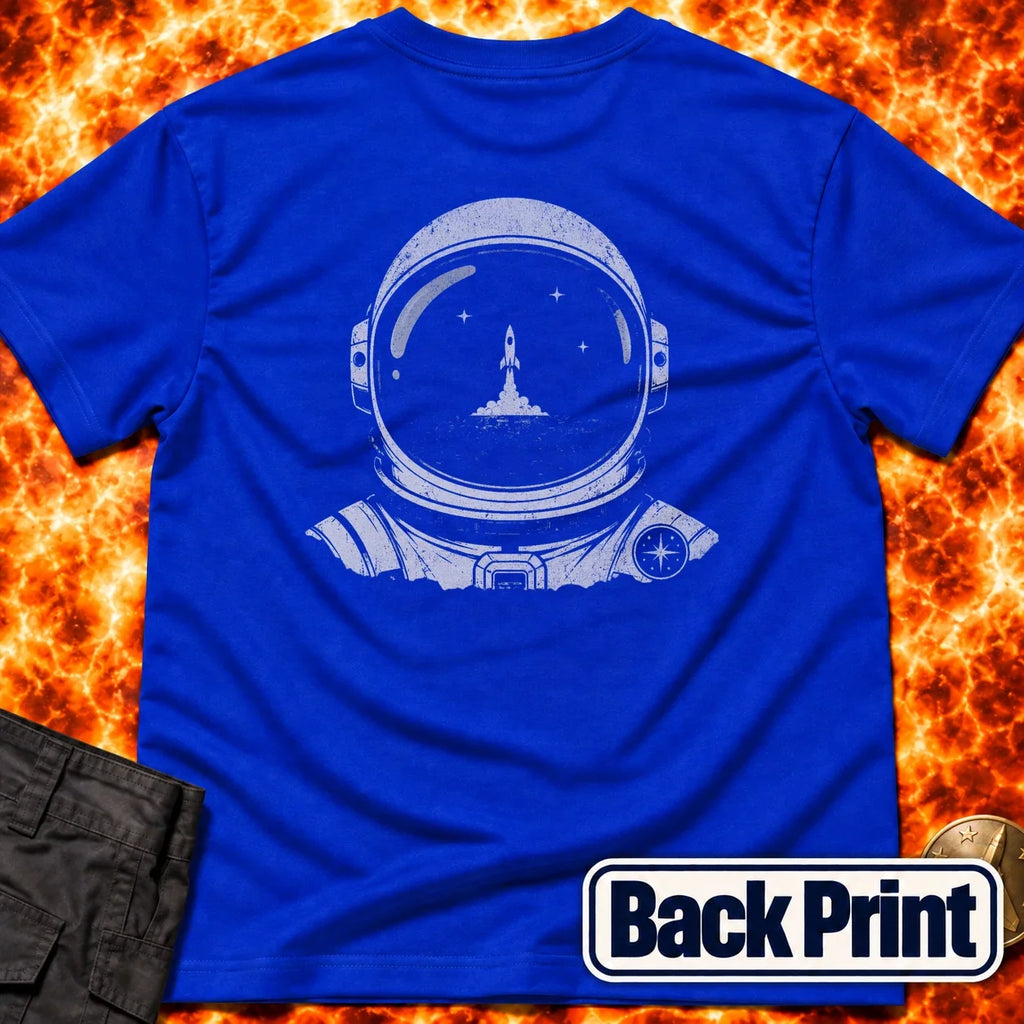 Lift Off Helmet Back Print T-Shirt product image 3