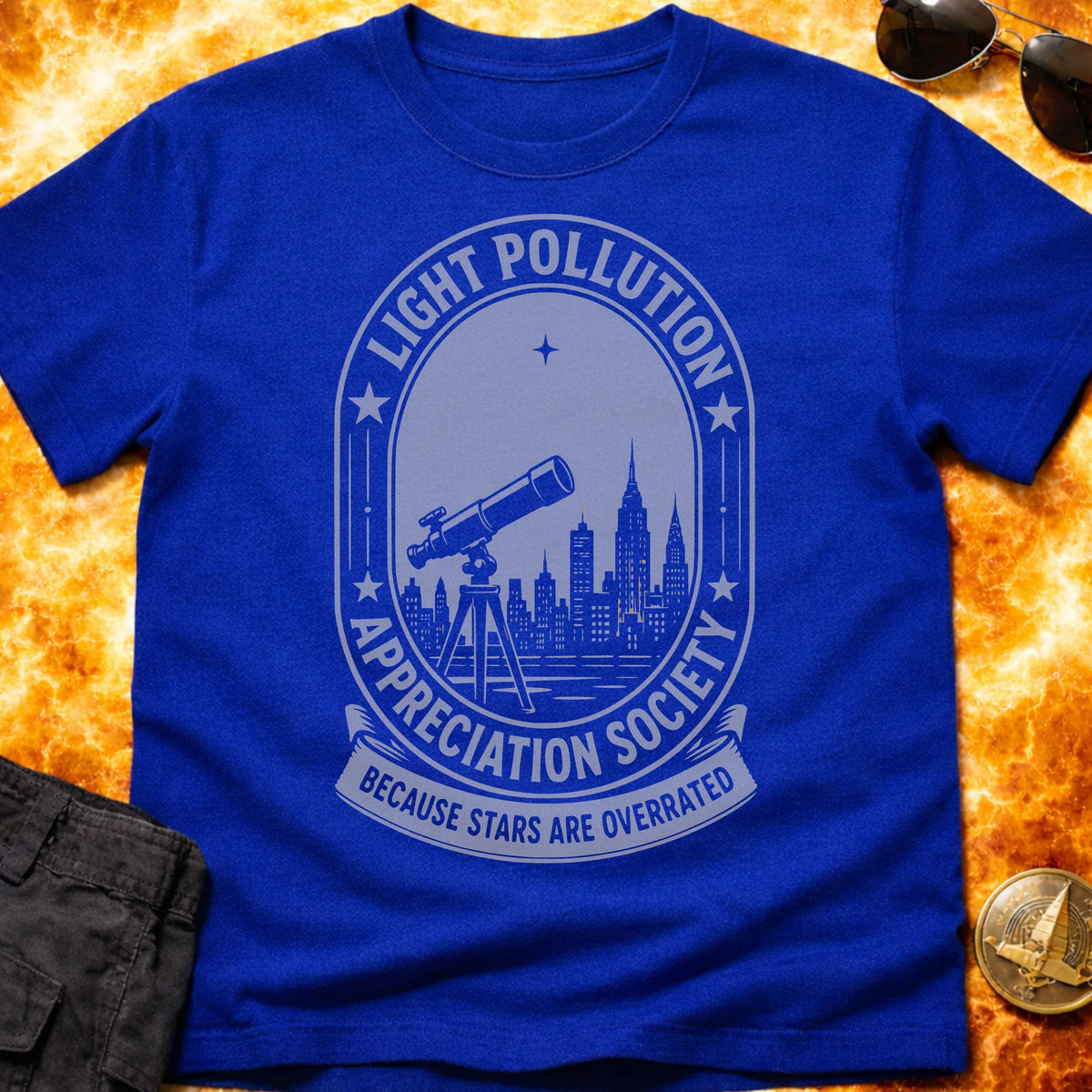 Light Pollution Sarcasm T-Shirt product image 6