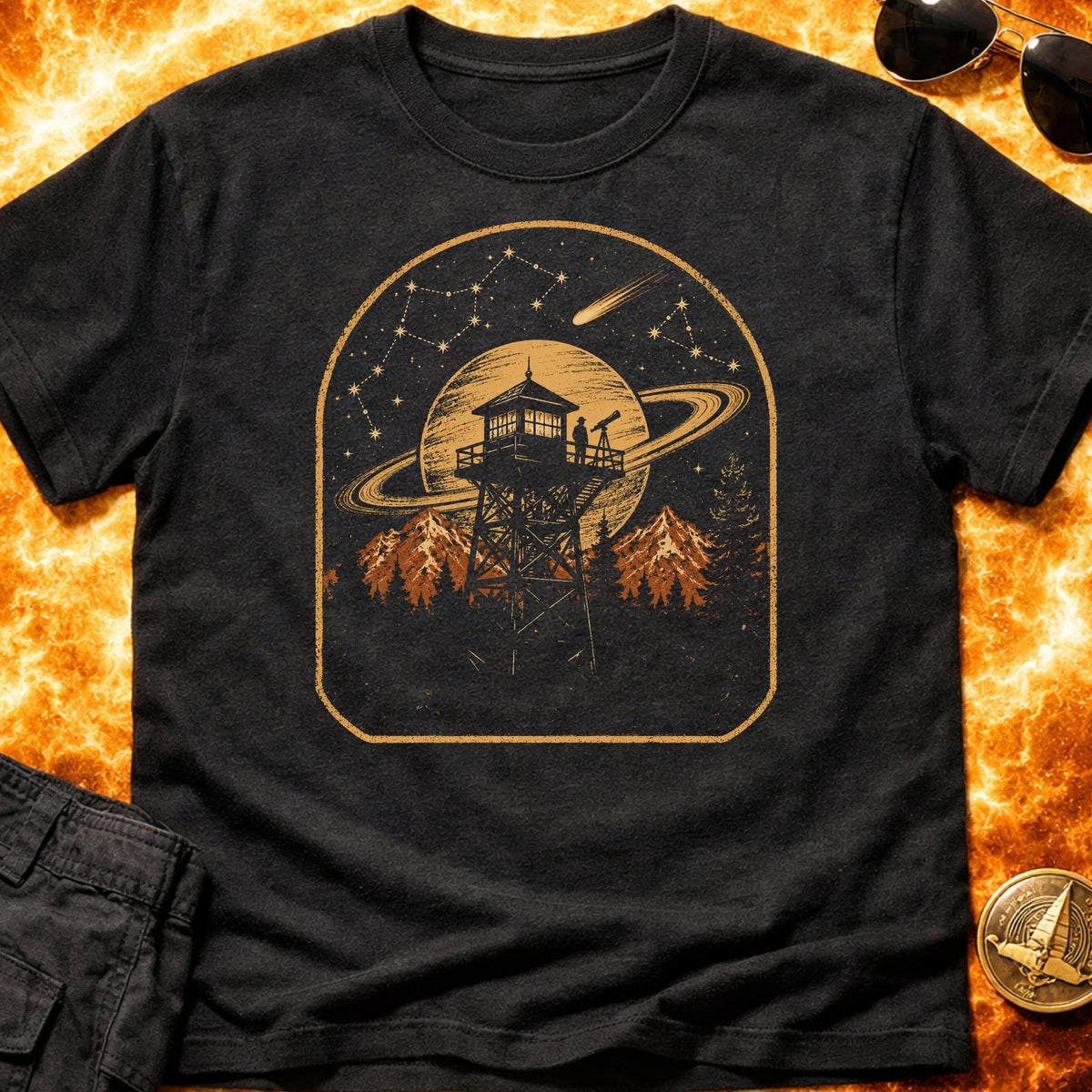 Lookout Tower StarGazing T-Shirt product image 3