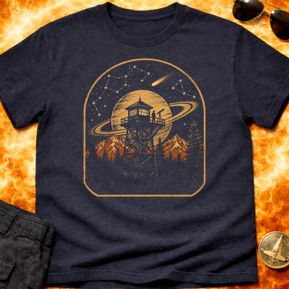Lookout Tower StarGazing T-Shirt product image 4