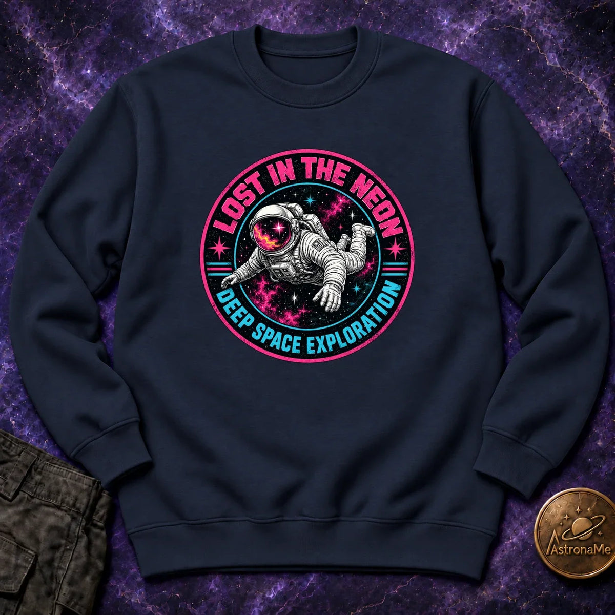 Lost In The Neon Crewneck Sweatshirt product image 3