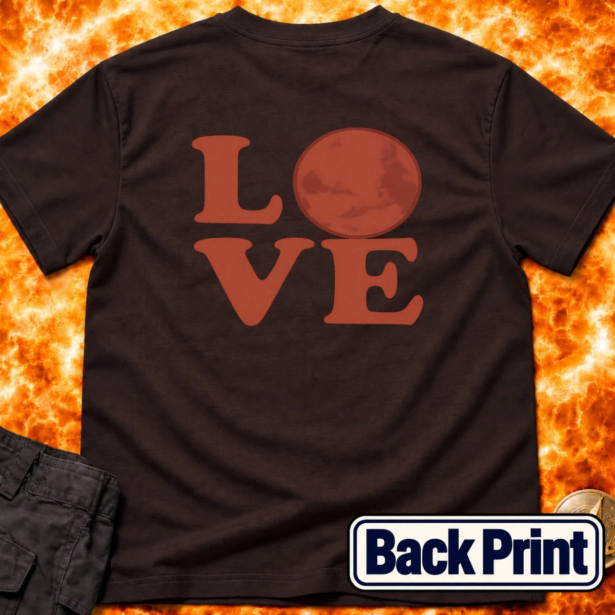 Love Mars Back Print T-Shirt product image 2