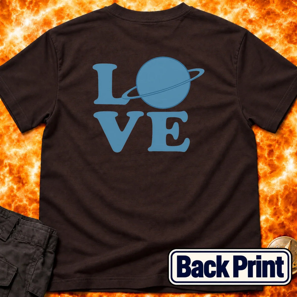 Love Uranus Back Print T-Shirt product image 2