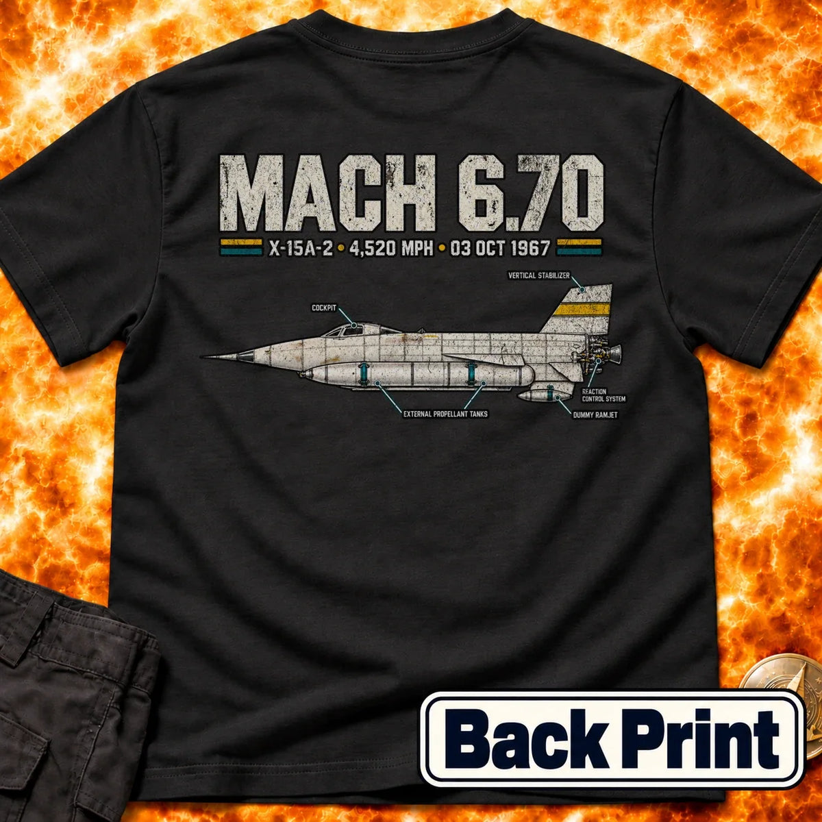 Mach 6_70 Back Print T-Shirt product image 6