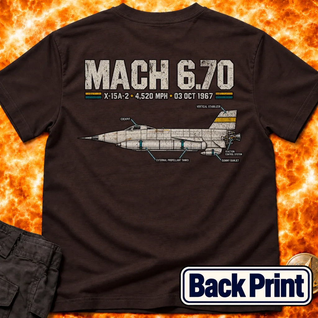 Mach 6_70 Back Print T-Shirt product image 2