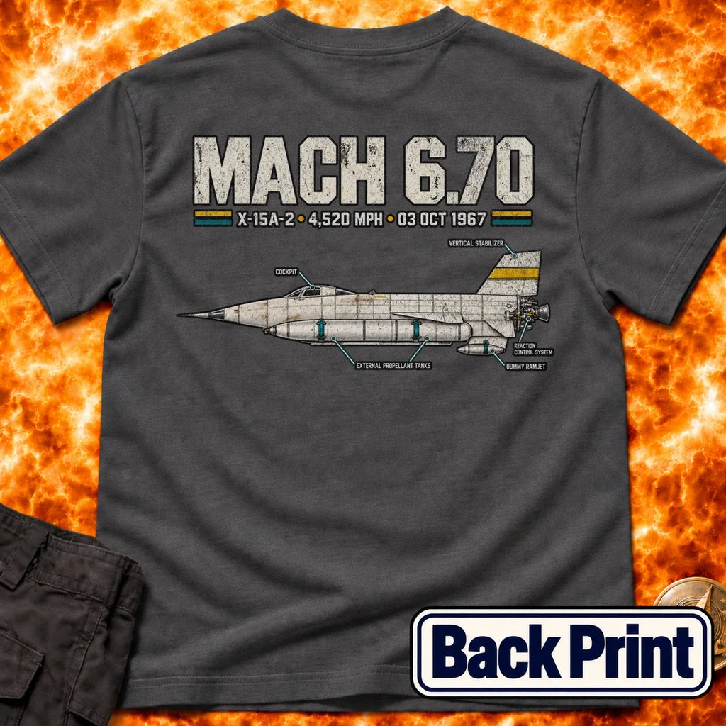 Mach 6_70 Back Print T-Shirt product image 7