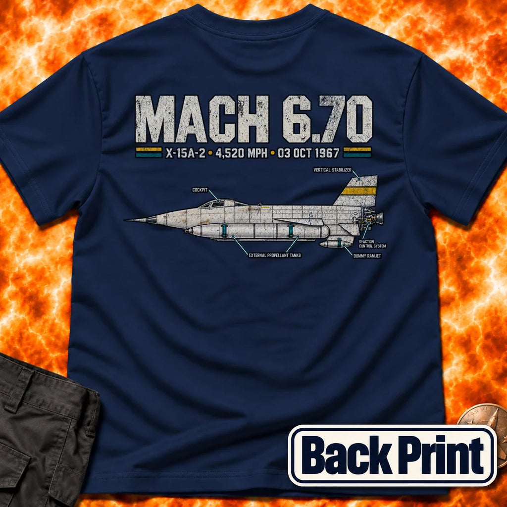 Mach 6_70 Back Print T-Shirt product image 3