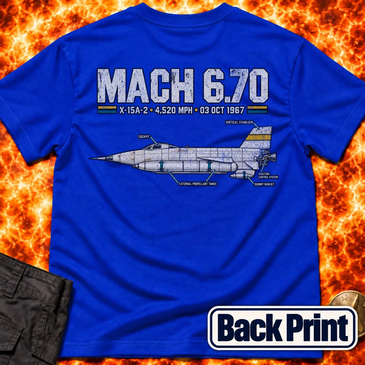 Mach 6_70 Back Print T-Shirt product image 4