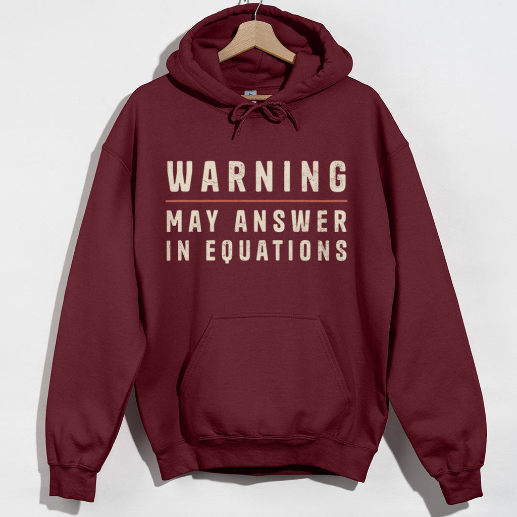 Warning May Answer in Equations Hoodie product image 2