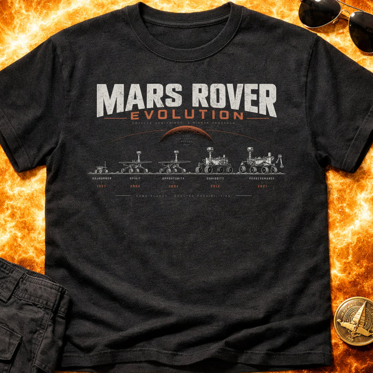 Mars Rover Evolution T-Shirt product image 3
