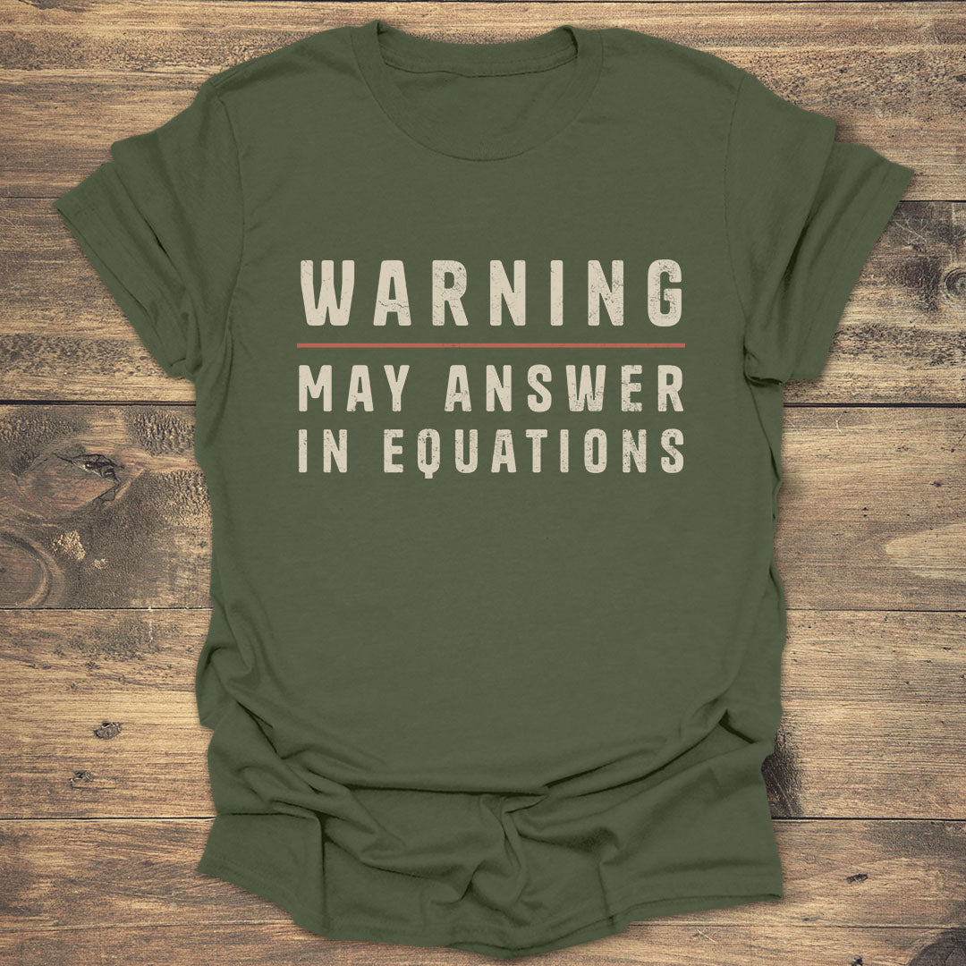 Warning May Answer in Equations product image 2