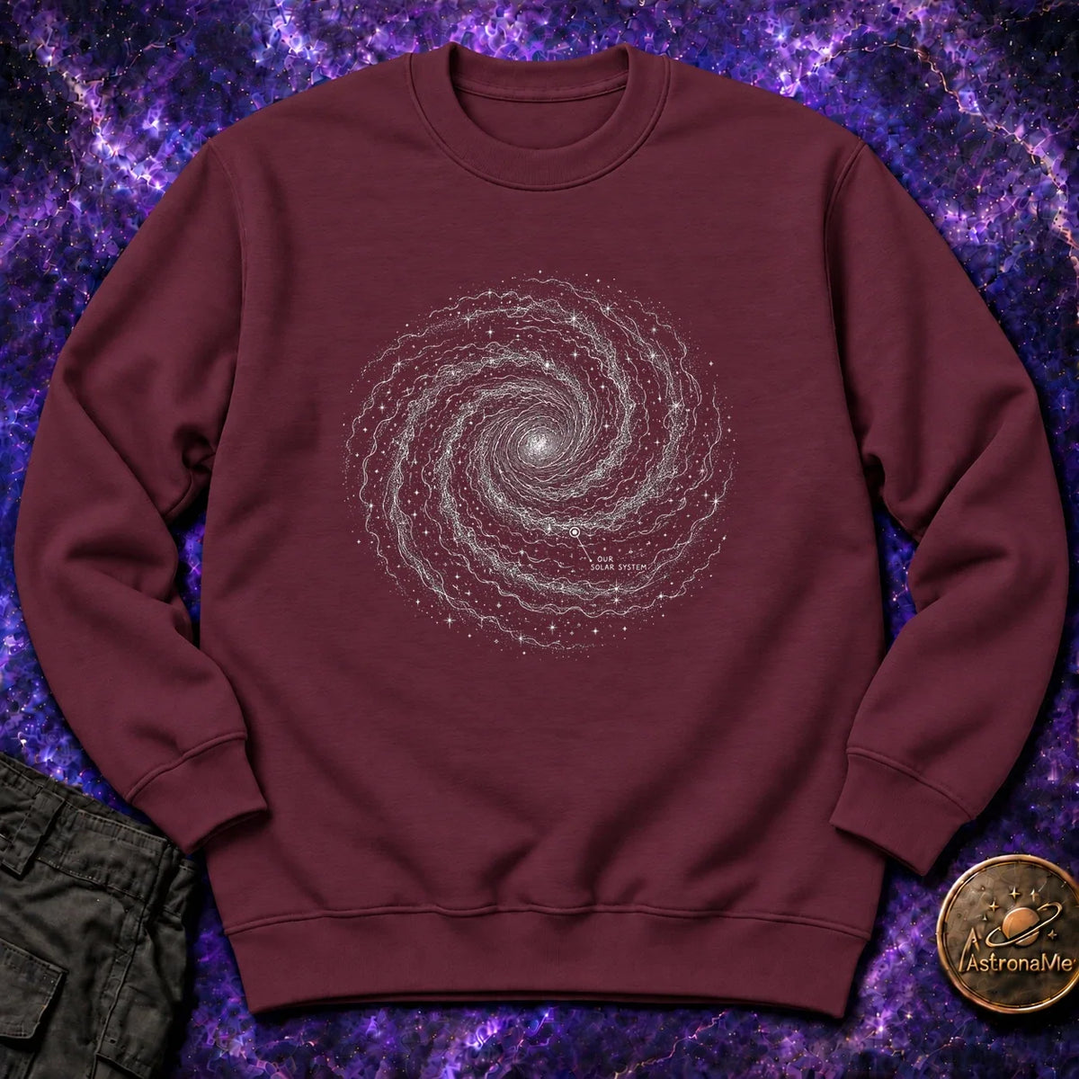 Milky Way Map Crewneck Sweatshirt product image 2