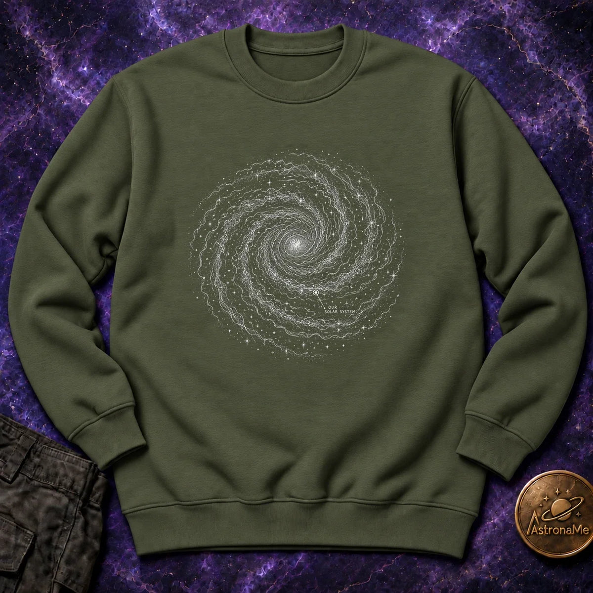 Milky Way Map Crewneck Sweatshirt product image 3