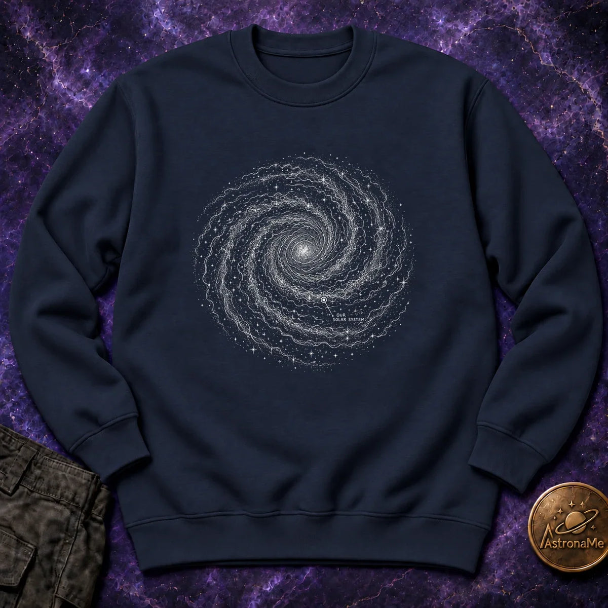 Milky Way Map Crewneck Sweatshirt product image 1