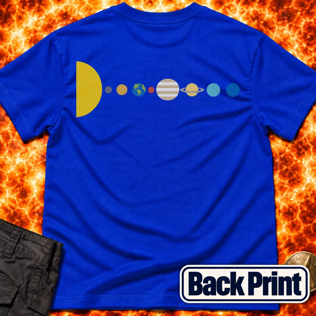 Minimal Solar System Back Print T-Shirt product image 4