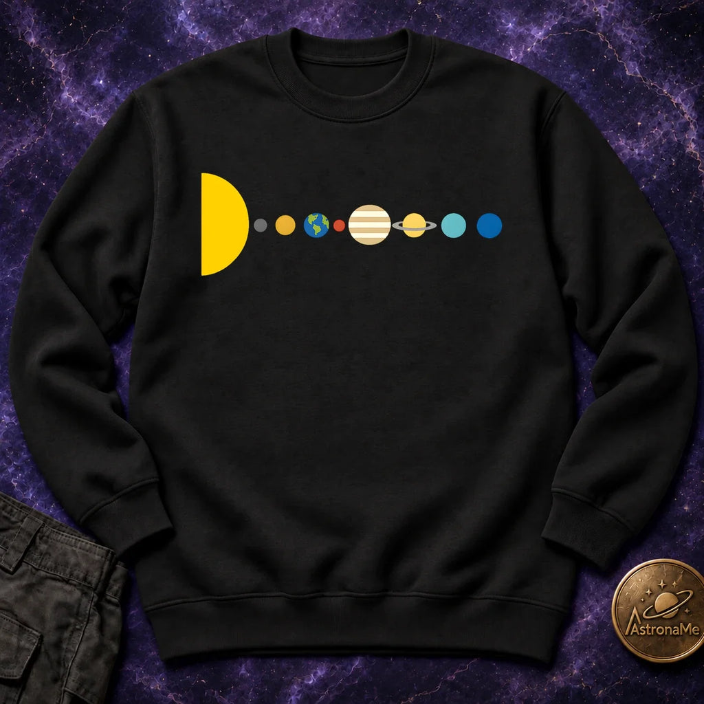 Minimal Solar System Crewneck Sweatshirt product image 3