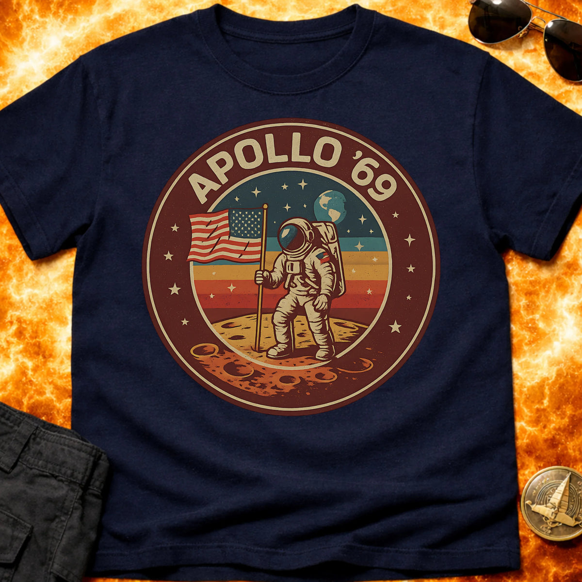 Moon Apollo Patch T-Shirt product image 3