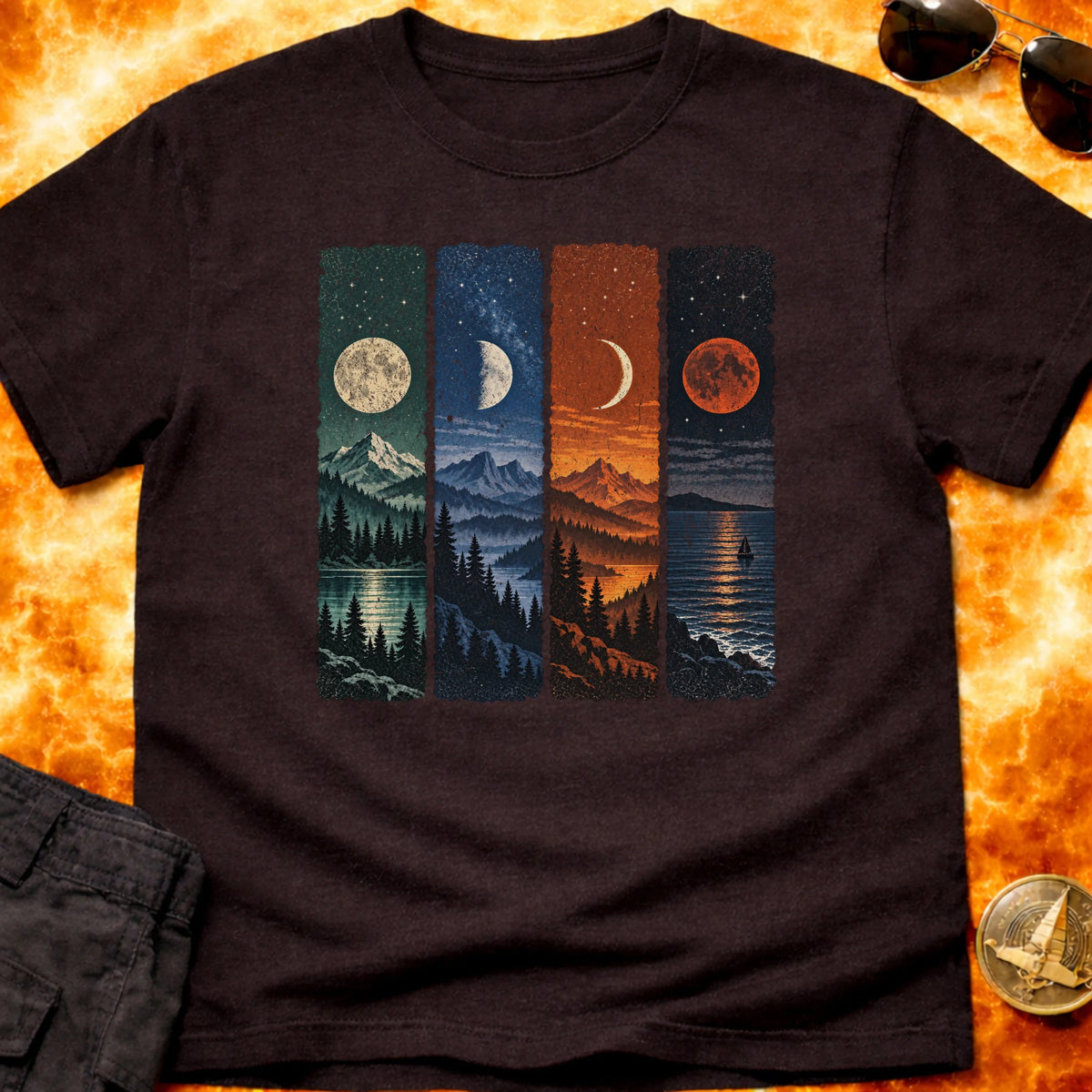 Moon Phase Panels T-Shirt product image 4