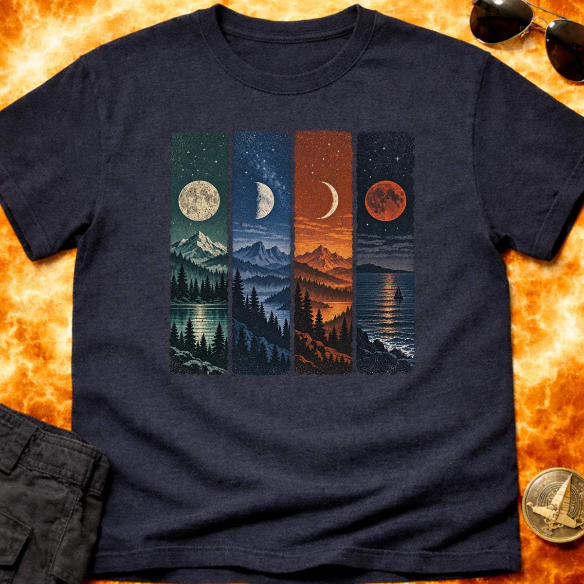 Moon Phase Panels T-Shirt product image 5