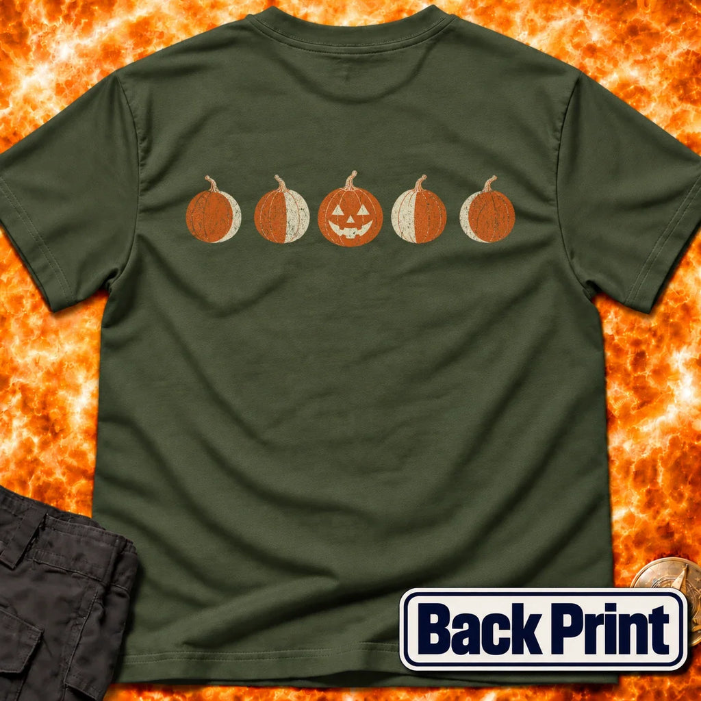 Moon Phase Pumpkins Back Print T-Shirt product image 5