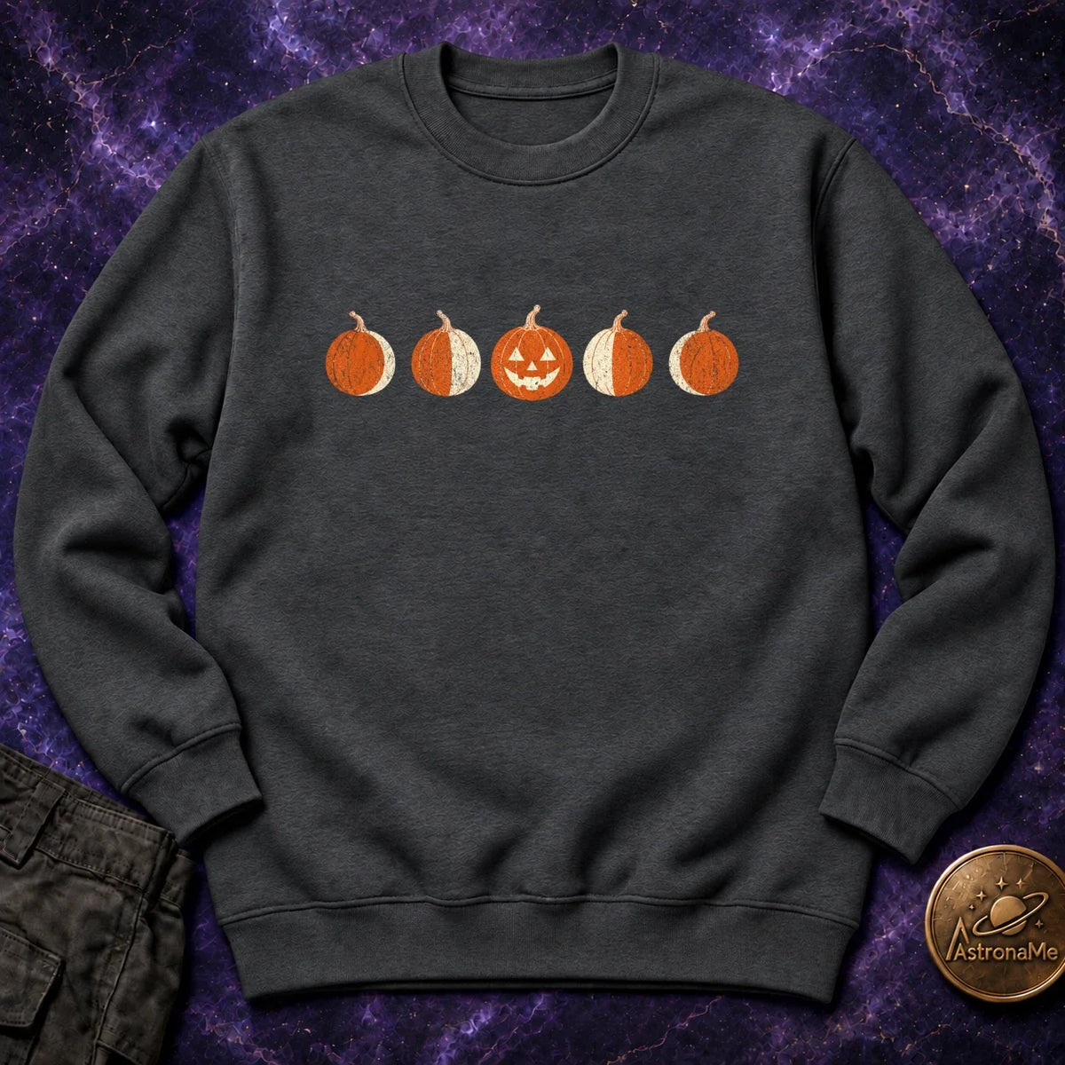Moon Phase Pumpkins Crewneck Sweatshirt product image 2