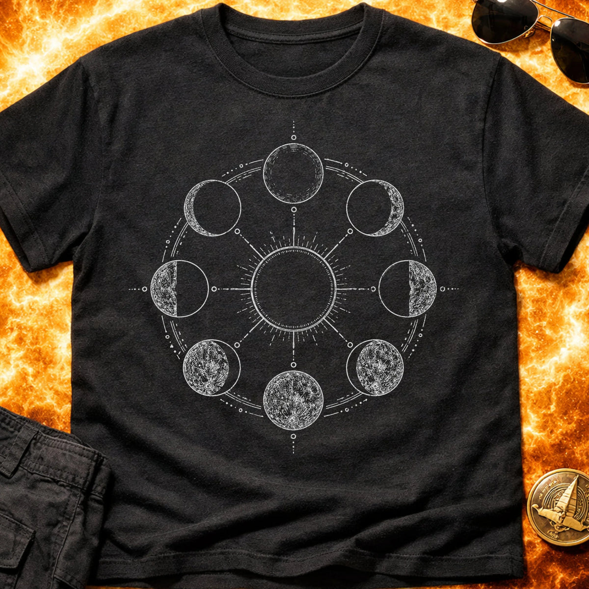 Moon Phase Wheel T-Shirt product image 4