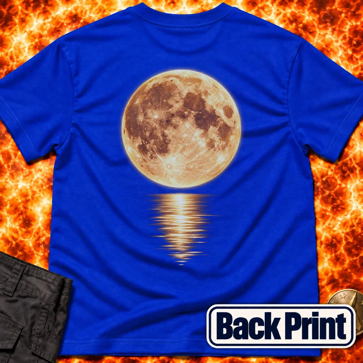 Moon Reflection Back Print T-Shirt product image 5