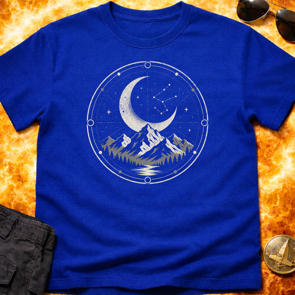 Moonlit Mountain Space Crest T-Shirt product image 3