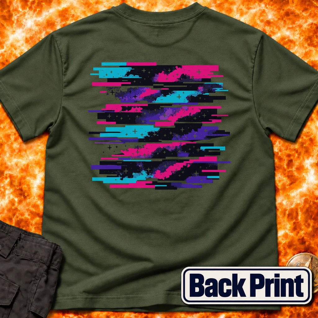 Nebula Glitch Back Print T-Shirt product image 5