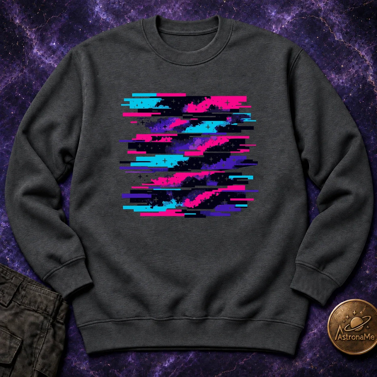 Nebula Glitch Crewneck Sweatshirt product image 2