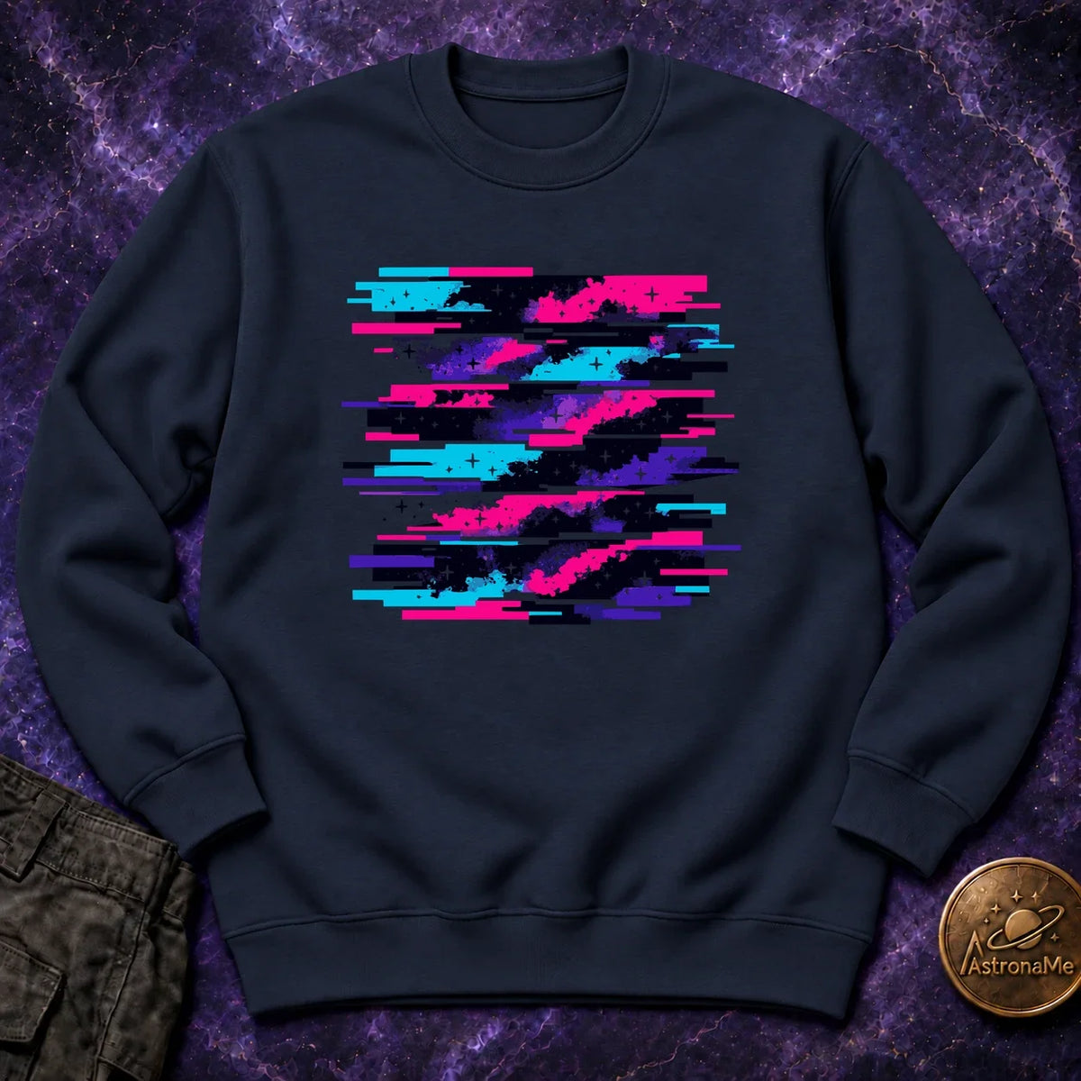 Nebula Glitch Crewneck Sweatshirt product image 3