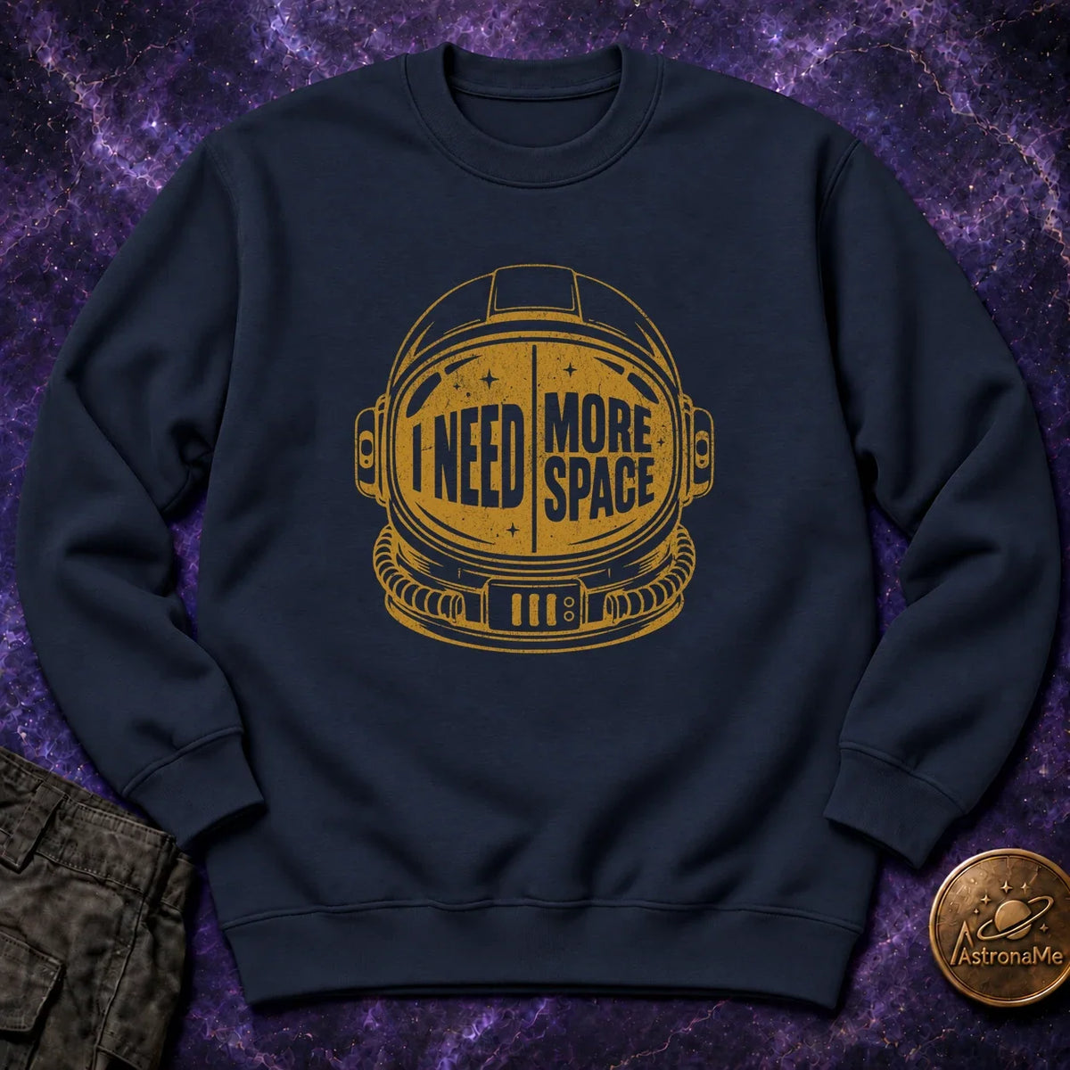 Need More Space Helmet Crewneck Sweatshirt product image 3