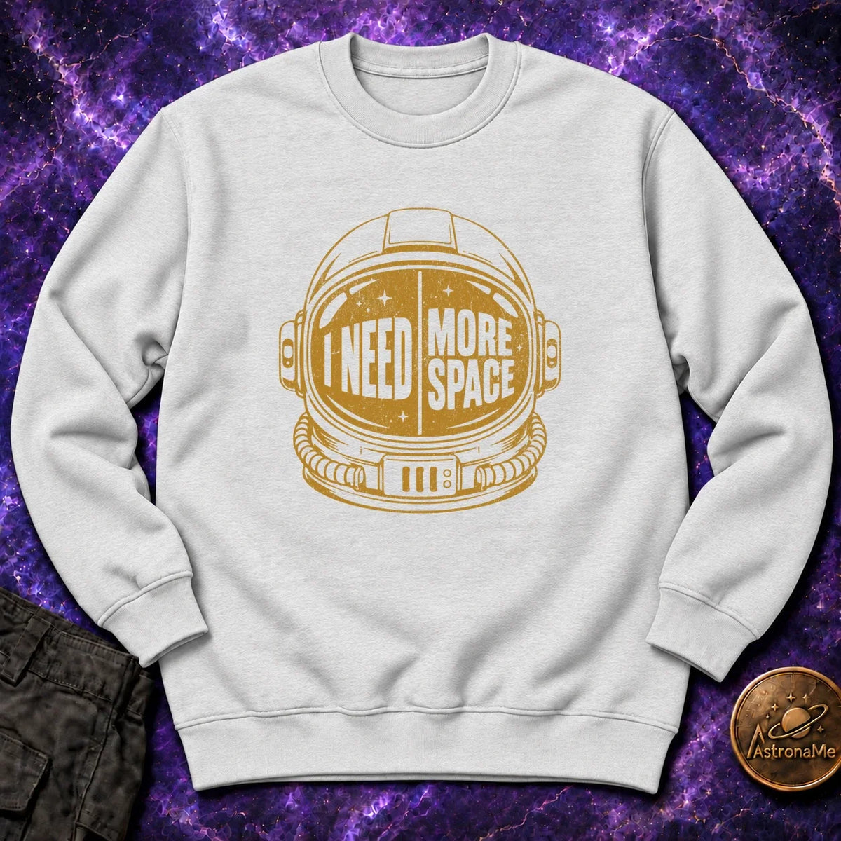 Need More Space Helmet Crewneck Sweatshirt product image 4