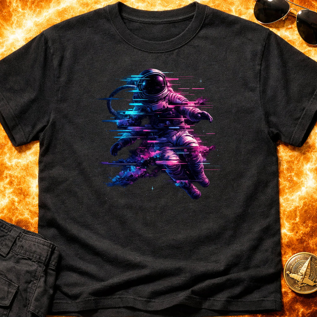Neon Glitch Astronaut T-Shirt product image 1